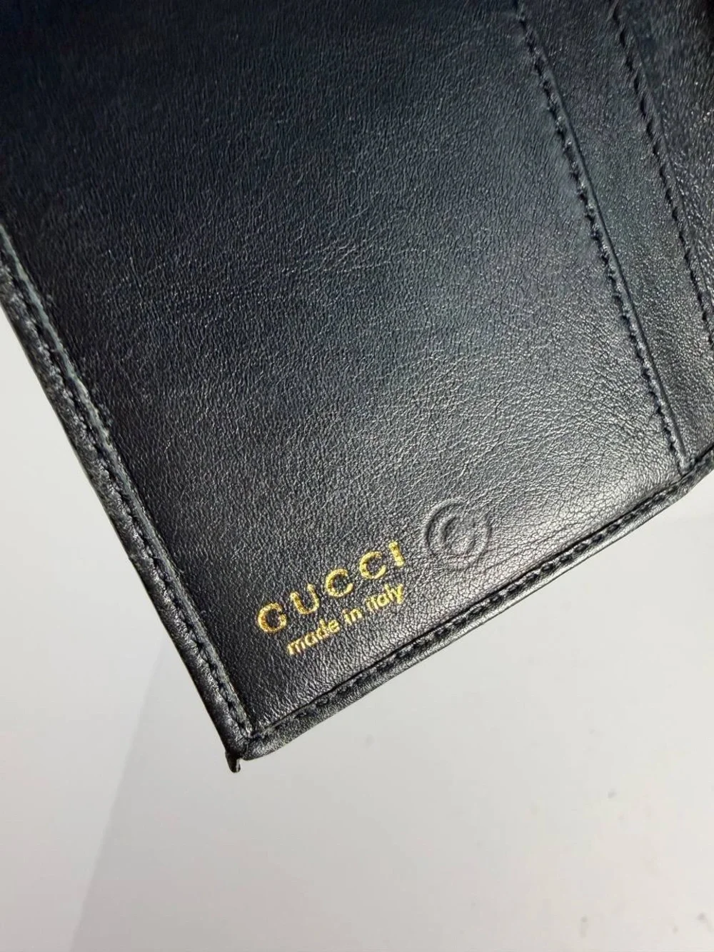 Vintage Gucci Bamboo Detail Black Smooth Leather Long Wallet - Picture 15 of 16